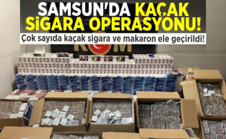 Samsun'da Kaçak Sigara Operasyonu! Çok Sayıda Makaron ve Kaçak Sigara Ele Geçirildi!