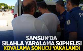 Samsun'da silahla yaralama şüphelisi kovalama sonucu yakalandı