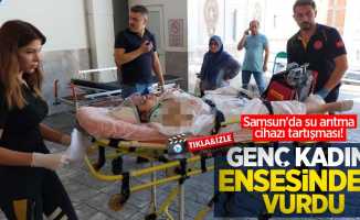 Samsun'da su arıtma cihazı tartışması! Genç kadını ensesinden vurdu