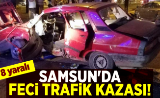 Samsun'da Trafik Kazası! 8 yaralı