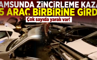 Samsun'da Zincirleme Trafik Kazası! 25 Araç Kazaya Karıştı! Çok Sayıda Yaralı Var!