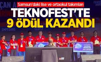Samsun'daki lise ve ortaokul takımları TEKNOFEST'te 9 ödül kazandı