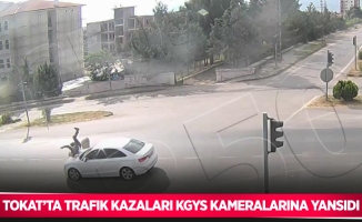 Tokat’ta trafik kazaları KGYS kameralarına yansıdı