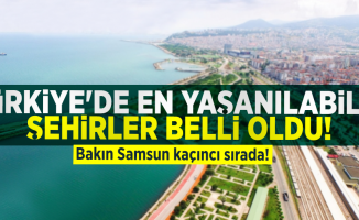 Türkiye'nin En Yaşanılabilir Şehirleri Belli Oldu! Bakın Samsun Kaçıncı Sırada?