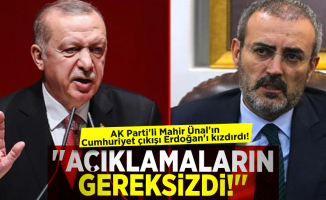 Açıklamaları Gereksizdi! Ak Partili Mahir Ünalın Cumhuriyet Çıkışı Erdoğanı'ı Kızdırdı!