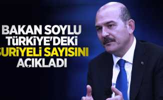 Bakan Soylu Türkiye'deki Suriyeli sayısını açıkladı