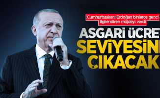 Cumhurbaşkanı Erdoğan binlerce genci ilgilendiren müjdeyi verdi: Asgari ücret seviyesine çıkacak