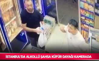 İstanbul’da alkollü şahsa küfür dayağı kamerada