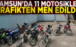 Samsun'da 11 Motosiklet Trafikten Men Edildi!