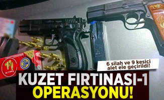 Samsun'da Kuzey Fırtınası-1 Operasyonu! 6 Ateşli Silah 9 Kesici Alet Ele Geçirildi!
