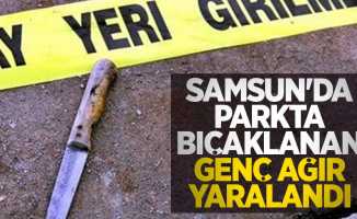 Samsun'da parkta bıçaklanan genç ağır yaralandı