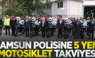 Samsun polisine 5 yeni motosiklet takviyesi