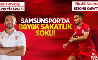 Samsunspor'da büyük sakatlık şoku... Mücahit Albayrak sezonu kapattı, Yusuf Abdioğlu devreyi kapattı