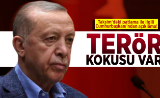 Cumhurbaşkanı Erdoğan'dan Taksim'de Olan Patlamaya İlişkin Açıklama! ''Terör Kokusu Var!''