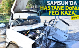 Samsun'da Hastane Yolunda Feci Kaza! 2 Ölü 2 Yaralı
