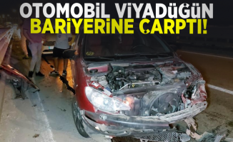 Samsun'da Otomobil Viyadüğün Bariyerlerine Çarptı! 1 Yaralı