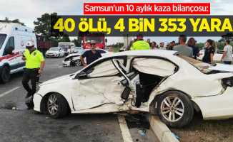 Samsun'un 10 aylık kaza bilançosu: 40 ölü, 4 bin 353 yaralı