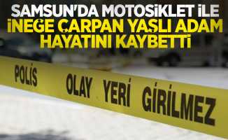 Samsun'da motosiklet ile ineğe çarpan yaşlı adam hayatını kaybetti