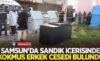 Samsun'da sandık içerisinde kokmuş erkek cesedi bulundu