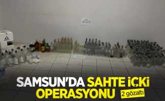 Samsun’da sahte içki operasyonu: 2 gözaltı