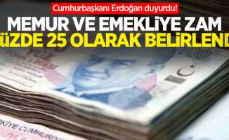 Cumhurbaşkanı Erdoğan duyurdu! Memur ve emekliye zam yüzde 25 olarak belirlendi