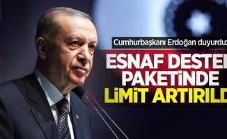 Cumhurbaşkanı Erdoğan duyurdu: Esnaf destek paketinde limit artırıldı
