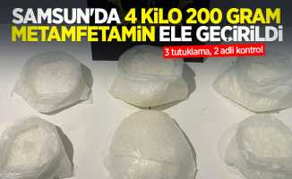 Samsun'da 4 kilo 200 gram metamfetamin ele geçirildi: 3 kişi tutuklama, 2 adli kontrol