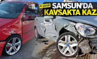 Samsun'da kavşakta kaza: 4 yaralı