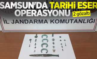 Samsun'da tarihi eser operasyonu: 2 gözaltı