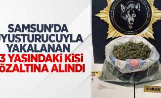 Samsun'da uyuşturucuyla yakalanan 63 yaşındaki kişi gözaltına alındı