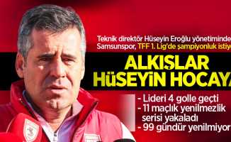 Teknik direktör Hüseyin Eroğlu yönetimindeki Samsunspor, TFF 1. Lig'de şampiyonluk istiyor! ALKIŞLAR HÜSEYİN HOCAYA