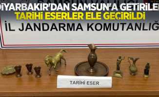 Diyarbakır'dan Samsun'a getirilen tarihi eserler ele geçirildi