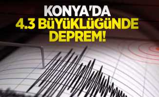 Konya'da 4.3 büyüklüğünde deprem! 