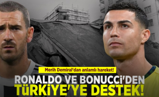 Merih Demiral'dan anlamlı hareket! Cristiano Ronaldo ve Bonucci'den Türkiye'ye destek