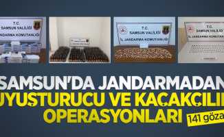 Samsun'da jandarmadan uyuşturucu ve kaçakçılık operasyonları: 141 gözaltı