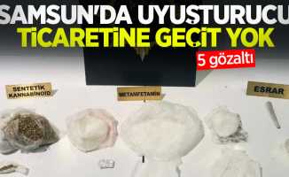 Samsun'da uyuşturucu ticaretine geçit yok: 5 gözaltı