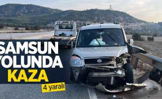 Samsun yolunda kaza: 4 yaralı