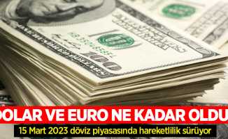 15 Mart Çarşamba dolar ne kadar oldu, euro ne kadar? 15 Mart Çarşamba 2023 dolar kaç TL, euro kaç TL?