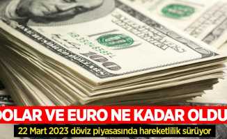 22 Mart Çarşamba dolar ne kadar oldu, euro ne kadar? 22 Mart Çarşamba 2023 dolar kaç TL, euro kaç TL?
