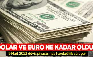 9 Mart Perşembe dolar ne kadar oldu, euro ne kadar? 9 Mart Perşembe 2023 dolar kaç TL, euro kaç TL?