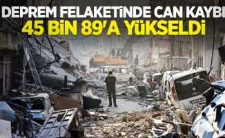 Deprem felaketinde can kaybı 45 bin 89'a yükseldi