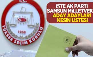 İşte AK parti Samsun milletvekili aday adayları kesin listesi