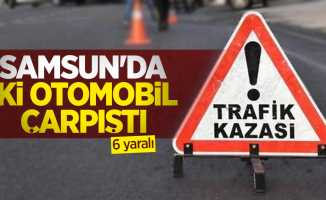Samsun'da iki otomobil çarpıştı: 6 yaralı