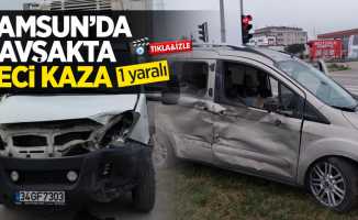Samsun'da kavşakta feci kaza: 1 yaralı