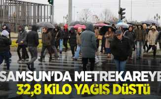 Samsun'da metrekareye 32,8 kilo yağış düştü