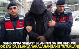 Samsun'da suikast silahının da bulunduğu çok sayıda silahla yakalanan şahıs tutuklandı