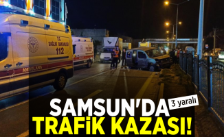 Samsun'da trafik kazası: 3 yaralı