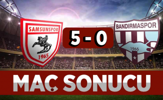 Samsunspor - Bandırmaspor maç sonucu: 5-0