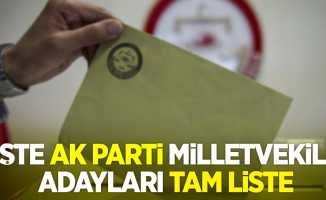 İşte AK Parti Milletvekili Adayları tam liste