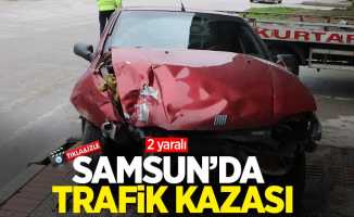 Samsun'da trafik kazası: 2 yaralı  